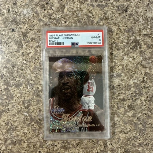 1997-98 Flair Showcase - Michael Jordan #1 Row 1 PSA 8