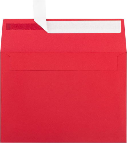 50 Pack Red Envelopes, 5 X 7 Inch A7 Card Invitation Postcard Envelopes ...