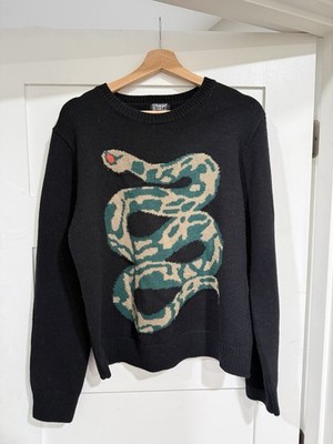 Straight To Hell Apparel Catching Sparks Jacquard Snake Sweater Women s Size L