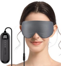 Heated Eye Mask, Cordless Warm Eye Compress for Dry Eyes Blepharitis, 2500mAh Re