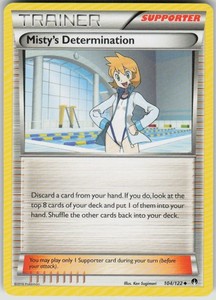 Misty's Determination 104/122 XY - BREAKpoint Uncommon Trainer Supporter