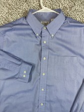 L.L.Bean Wrinkle Free Oxford Shirt Mens Large Tall Blue Button Down Traditional