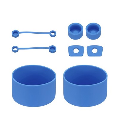 8 Pcs Silicone Accessories Set for 30/40oz Stanley Tumbler Cup, Blue