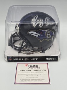 RAY RICE BALTIMORE RAVENS SIGNED AUTOGRAPHED MINI HELMET RIDDELL ON SPORTS COA