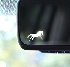 MINI Horse Running Permanent Vinyl Sticker Decal 2 PACK