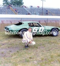 REPRINT - VINTAGE  RACING PHOTO;  ED HOWE, GONE, BERLIN RACEWAY - 4" X 4"