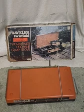 Vintage Zebco Traveler Twinfold Portable Propane 2-Burner Stove Orange 2300 NOB