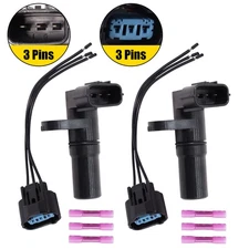 2 Vehicle Transmission Input Output Speed Sensor&Connector For ACURA HONDA 01-11