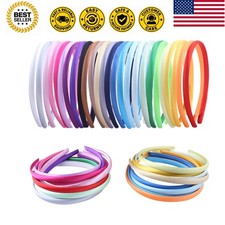 Pack of 26 DIY Satin Covered Fashion Headbands Set 0.4 Inch/1 Cm Girls Hairba...