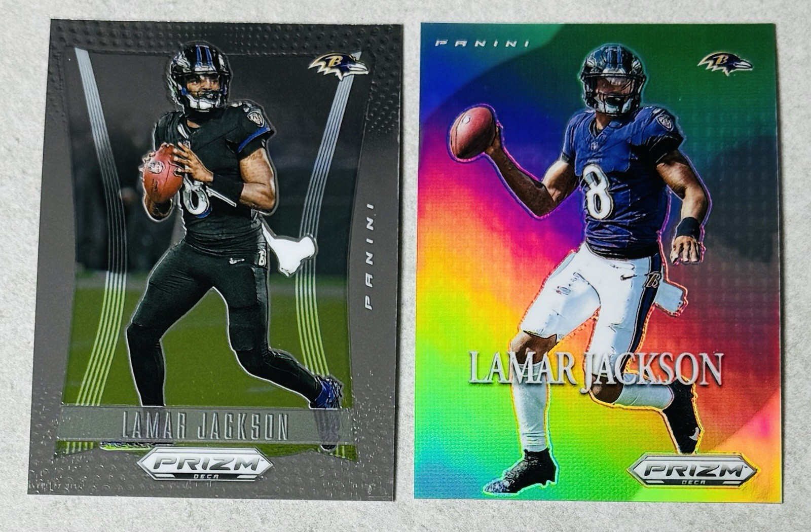 Lamar Jackson 2024 Prizm Deca Most Valuable Players Silver #1 Ravens Plus Base