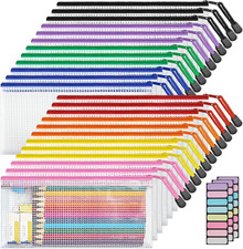 24 Pack A6 9.3  4.0 in Mesh Zipper Pouch Bags, Waterproof Pencil 24pcs