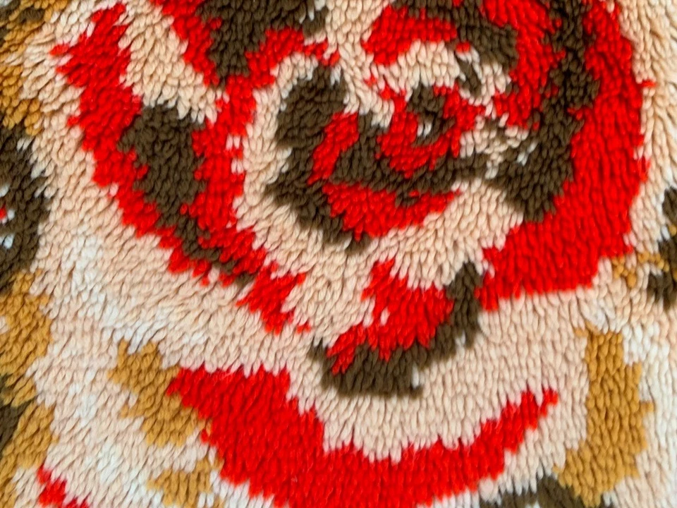 Alfombra Rya sueca vintage de 2x3 pies alfombra suave escandinava alfombra de lana para dormitorio alfombra mullida Foto 4 de 4