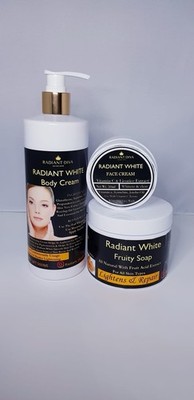 Radiant White skin lightening body / face set  2 to 3 Shades lightening Effect 