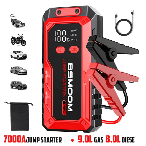 BSMOOM 12V 7000A Car Jump Starter Battery Booster USB LED Power Bank Pack US