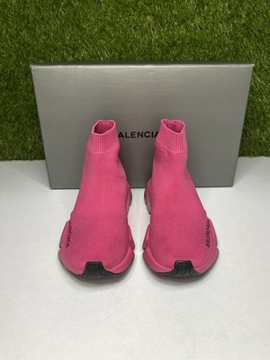 Balenciaga Speed Trainer Pink Sneakers Size 27 EU Kids Elastic