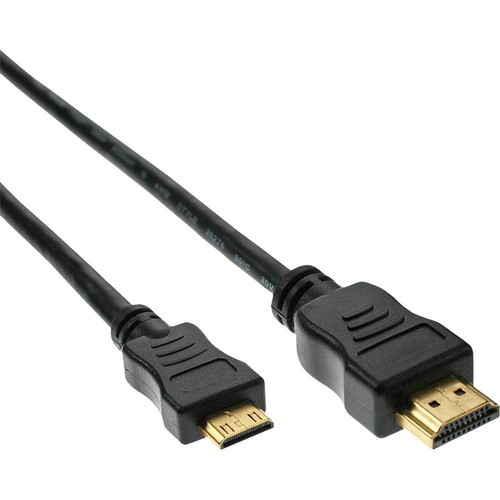 10x InLine HDMI-Kabel, Adapterkabel HDMI Stecker auf mini HDMI Stecker schw/gold