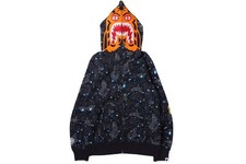 A BATHING APE BAPE Space Camo Tiger Full Zip Hoodie Black Authentic Size M JAPAN