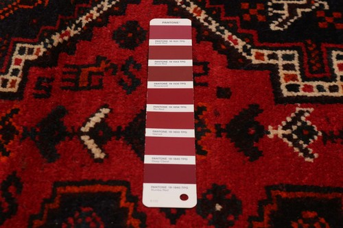 Vintage Geometric Area Rug 3'7" x 5'1" Traditional Hand-Knotted Wool Carpet - Picture 8 of 9