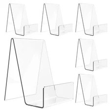 6 Pack Acrylic Book Stand Clear Easel Stand for Display Book Display Holder D...