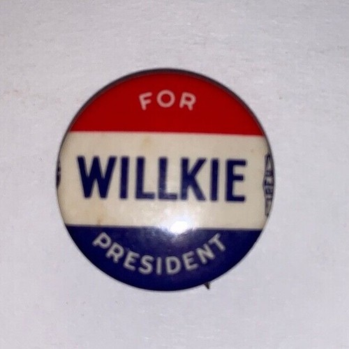 Vintage Wilkie For President Campaign 7/8" Pinback - 第 1/3 張圖片