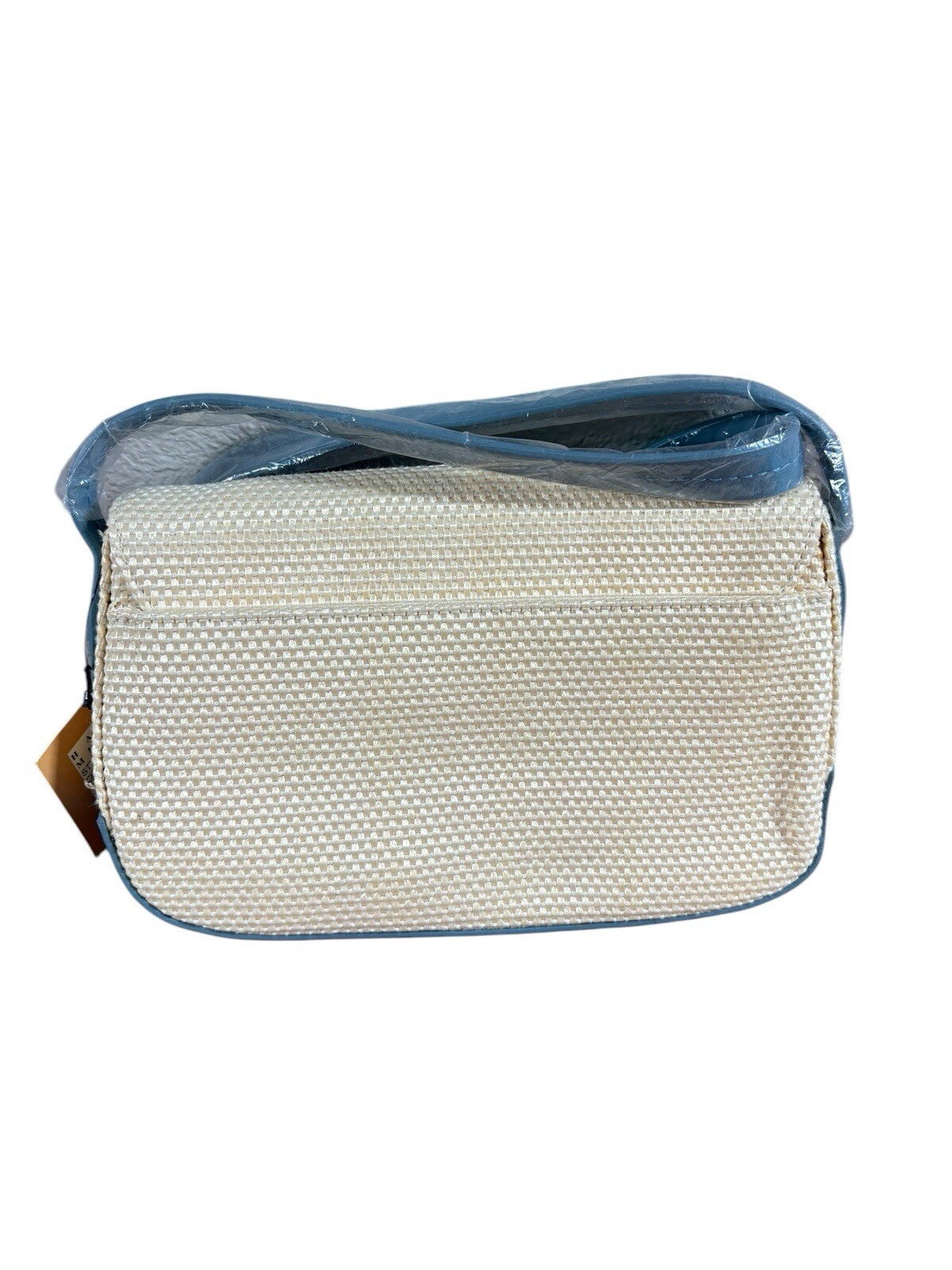 Etienne Aigner Purse Womens FabBlu  Cream Woven Hayday Mini Bag Summer Boho New