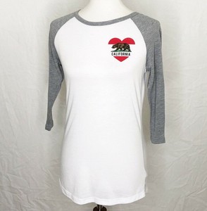 red and white baseball tee womens