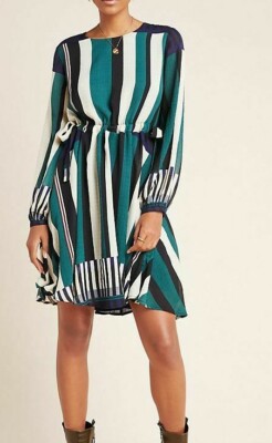 Anthropologie Sunday in Brooklyn Leger Stripes Dress sz XS NWT $150 | eBay