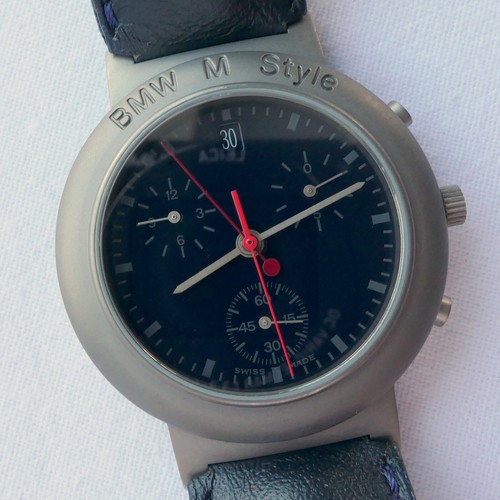 BMW M Style Power Motorsport Racing Titanium Accessory Sport Watch Chronograph