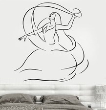 Vinyl Wall Decal Beautiful Girl DanceSchool Dancer Woman Stickers 1727ig 