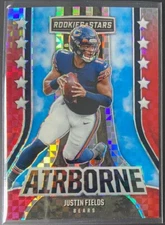 2023 Panini Rookies & Stars Justin Fields Red Plaid Airborne Prizm #AI-6