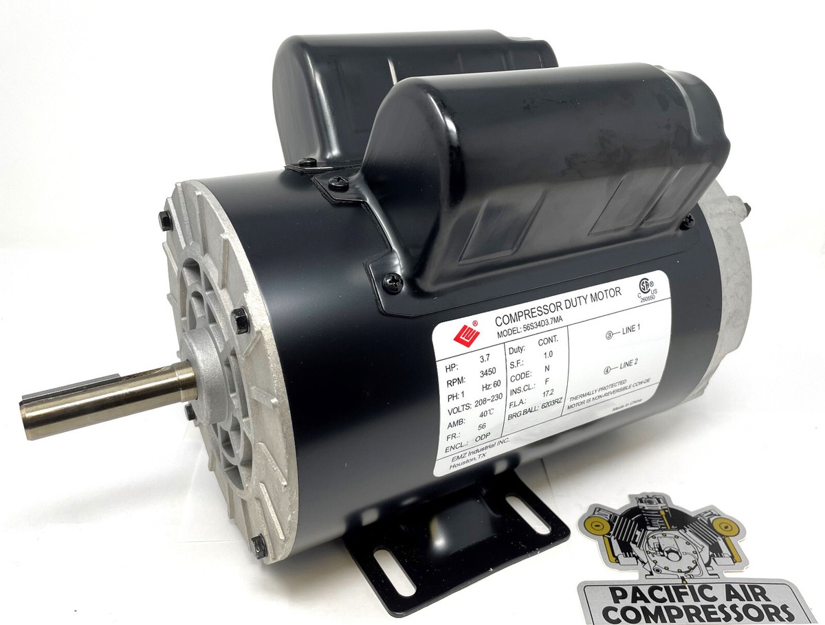 M182711 AIR COMPRESSOR REPLACEMENT MOTOR 240VT 5HP 56FR ONE PHASE
