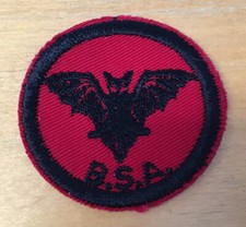 BOY SCOUTS 1953-1972 BATE 05-G PARCHE PATRULLA MEDALLÓN RD SARGA ROJA RD/WH ESPALDA