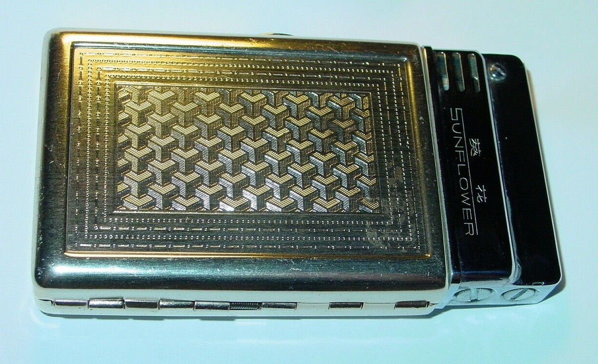 SUNFLOWER #6103 VINTAGE 1970's CIGARETTE HOLDER & LIGHTER SHANGHAI -NICE!