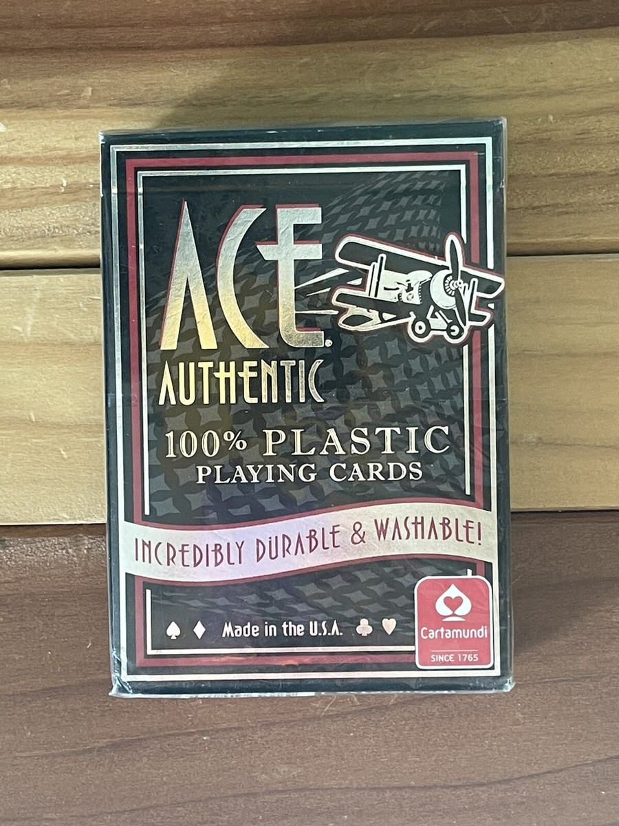Ace Authentic Limited Edition 100% Plastic Playing Cards Washable Sealed
