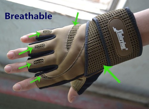 Gewichtheben Gym Training Bodybuilding Sport Fitness Handschuhe Handgelenkbandage Training - Bild 9 von 12