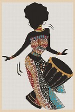 African Tribal Lady Counted Cross Stitch Chart No. 3-426/2