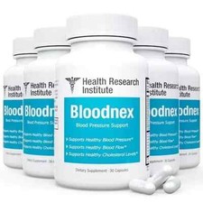Bloodnex Balanced Blood Pressure - 5 Bottles -150 Capsules - Official Bloodnex