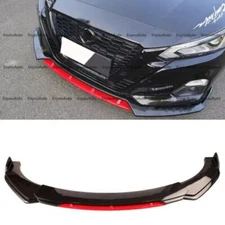 For Nissan Altima UNIVERSAL Front Bumper Lip Spoiler Splitter Gloss Black Red