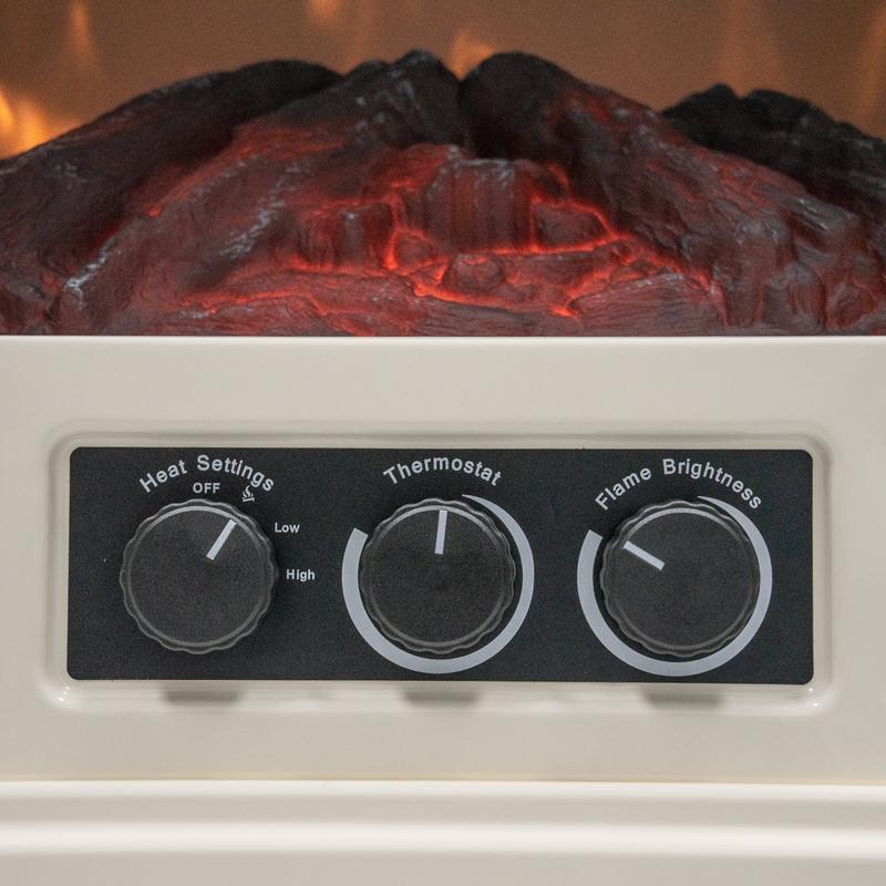 1500W 2Setting Electric Stove Heater Adjustable Flame Indoor Portable