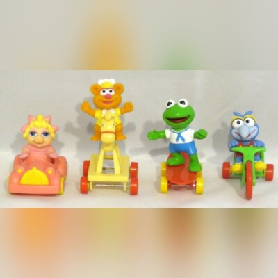 ヴィンテージ 1986年 マペットベイビーズ マクドナルドおもちゃ 車両付き Vintage 1986 Muppet Babies McDonald's Happy Meal Toys Complete Set