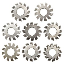 8Pcs/Set Module 0.8 PA20 Bore16 1 2 3 4 5 6 7 8 Involute Gear Cutters M0.8
