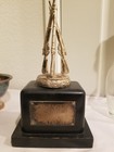 Vintage WW2 Era 1949 Silver plate Wood Rifle shooting Trophy Award Prize  — photo 1
