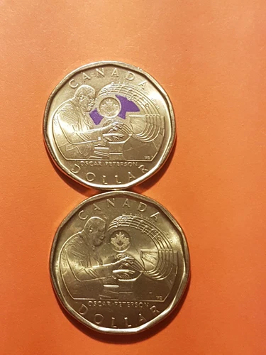 2022 CIR Canada Loonie of Oscar Peterson Coloured and Non-Coloured