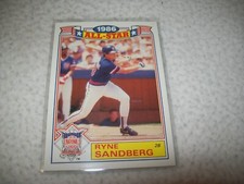 1986 TOPPS ALL-STAR RYNE SANDBERG #3 CARD CHICAGO CUBS