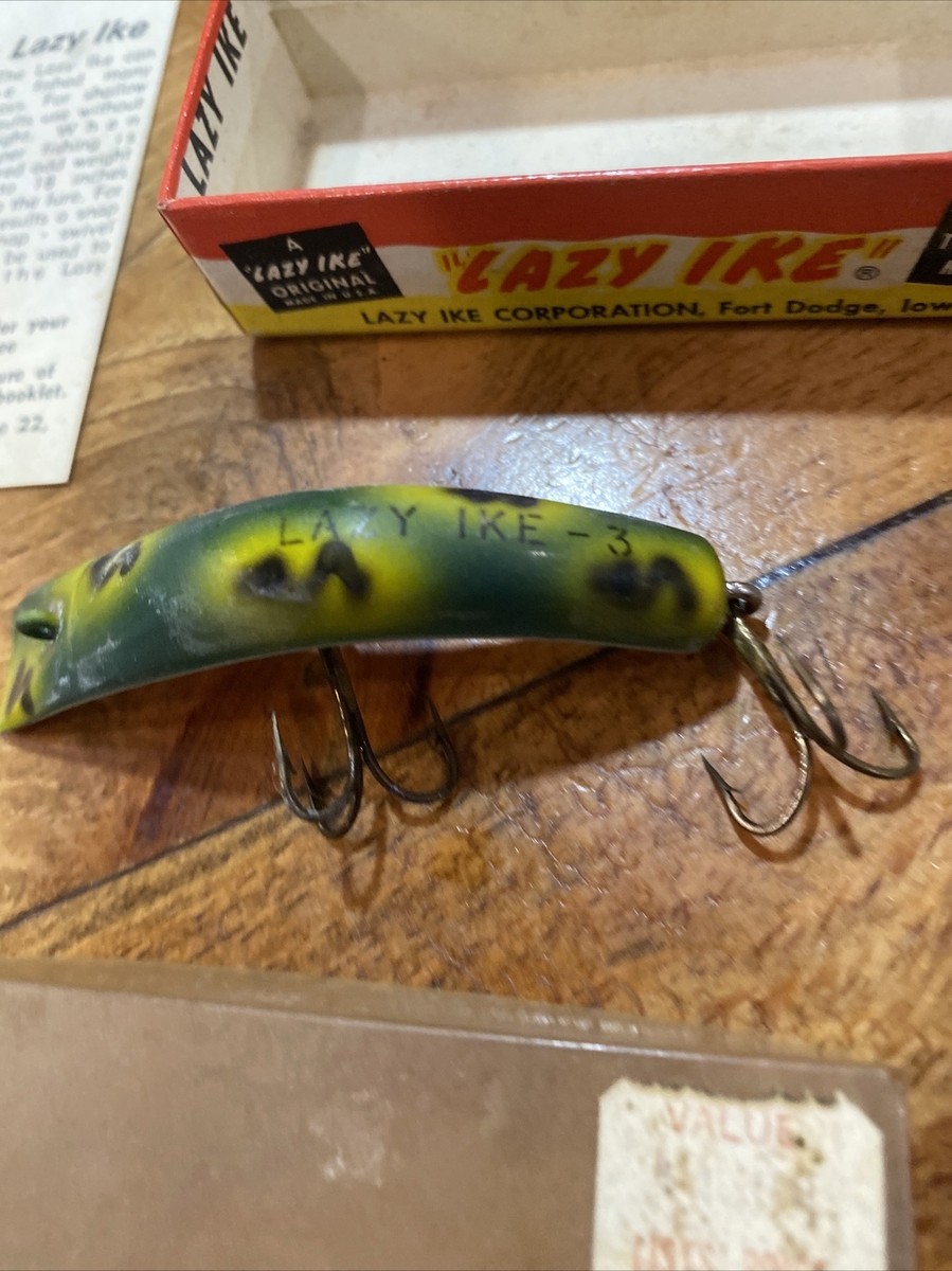 Vintage Kautzky Lazy Ike Kl-36 Frog Color Top fishing Lure W/ Box