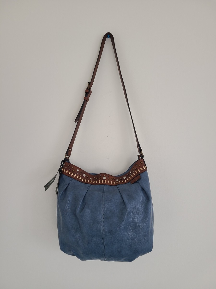 Volum Made In Spain Vegan Leather Rhinestone Hobo Bag