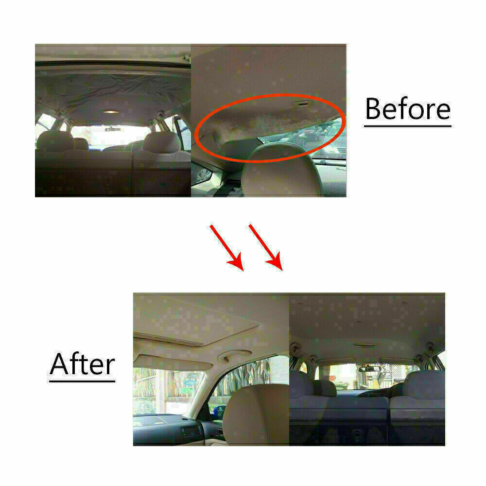 Grey Headliner Fabric Foam Back Material Replacement Car Roof Recover