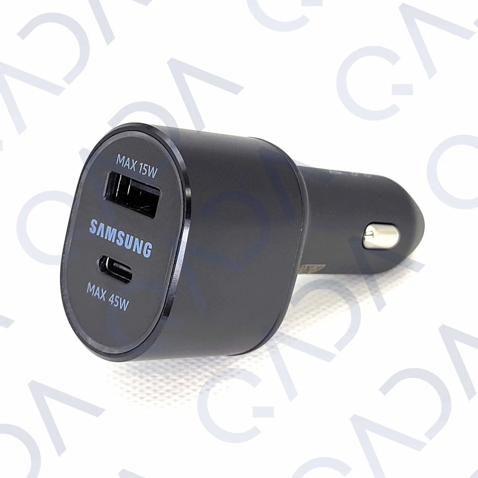 Cargador de Coche Doble Carga Súper Rápida Oficial Samsung 45W 2 Puertos con Cable de 100W Foto 2 de 4