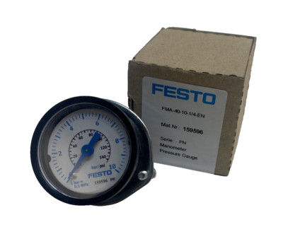 Festo FMA-40-10-1/4-EN Flanschmanometer 159596 Manometer FMA401014EN | 0-10 bar