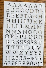 Mrs Grossman's ~ Class Silver Alphabet Letters Alphas Numbers Scrapbook Stickers